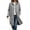 Gray, variant on Women's Button Down Long Jacket Lapel Collar Long Sleeve Coats With Pocket Fall Fleece Lined Casual Loose Cardigan