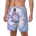 thumbnail image 2 of Haiem Round Snow Merry Christmas Men'S Quick-Dry Swim Trunks: Comfortable Beach Shorts With Mesh Lining And Pockets - Ideal For Swimming And Sunbathing Small, 2 of 9