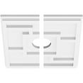 thumbnail image 2 of 10"OD x 2"ID x 3 1/2"C x 1"P Knox Architectural Grade PVC Contemporary Ceiling Medallion, Two Piece, 2 of 11