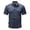 A-Navy921, variant on XIAOCHA Multi Pocket Cargo Shirt For Men Turn Down Collar Short Sleeve Button Work Top