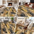 thumbnail image 6 of 5x8 Washable Area Rug, Gray Yellow Non-Slip Large Rectangle Rug for Living Room Dining Room, Abstract Modern Retro Polypropylene Pigment Taxture Indoor Floor Mat for Home Decor, 6 of 9