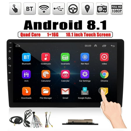 WIFI 3D Car GPS Navigation System Android 8.1 Quad Core 10.1 INCH HD Touch Screen Multimedia MP5 Player SAT NAV Voice Prompt + Free Map Update 2