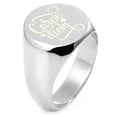 thumbnail image 1 of Sterling Silver Carpe Diem Engraved Round Flat Top Polished Ring, 1 of 1