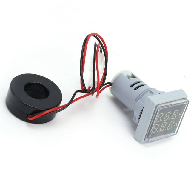 Peahefy Current Signal Indicator,Current Signal Indicator Universal 2‑Display Square Lamp Light 60~500V AC AD16‑22FVA,Current Meter Indicator Lamp