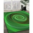 thumbnail image 3 of Ahgly Company Machine Washable Indoor Square Transitional Deep Emerald Green Area Rugs, 8' Square, 3 of 7