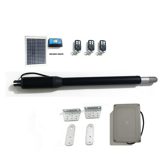 200Kg Single Door Opener With Solar Panel, Automatic Swing Door Motor, Remote Control Actuator, Operator, Garage Yard Access Con