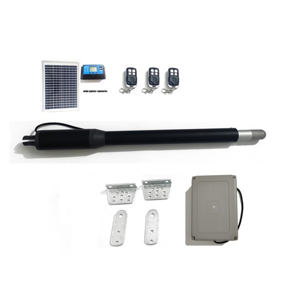 200Kg Single Door Opener With Solar Panel, Automatic Swing Door Motor, Remote Control Actuator, Operator, Garage Yard Access Con ,Long Lasting