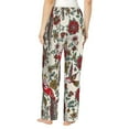 thumbnail image 3 of Kll Womens Dark Enchanted Flowers And Birds Print Pajama Pants Soft Pajama Bottoms For Women Cozy Lounge Pants, 3 of 9