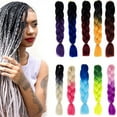 thumbnail image 2 of Happydeer Gradient Color Wig Women Fashion Braided Hair Extension for Club, 2 of 13