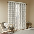 thumbnail image 2 of Brooklyn Metallic Geo Panneau Embroidered Window Gris 50x63", 2 of 4