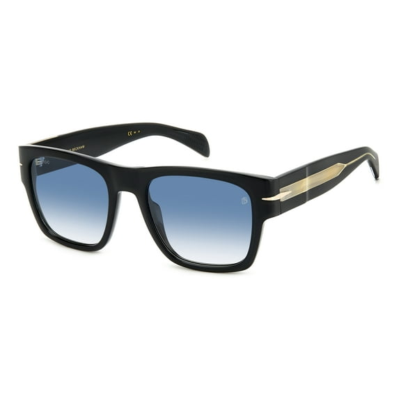 David Beckham - DB 7000/S BOLD, Squared acetate men BLACK GOLD/BLUE SHADED