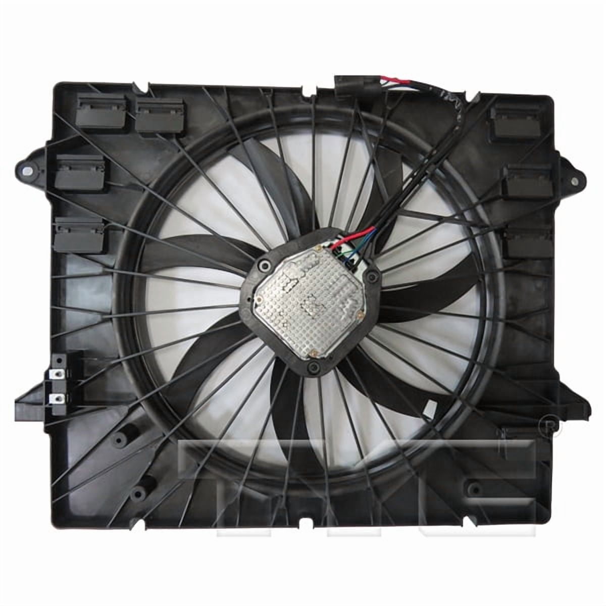 TYC 624550 Dual Radiator And Condenser Fan Assembly Fits select: 2018-2020 CHEVROLET TRAVERSE, 2018-2020 BUICK ENCLAVE