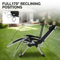 thumbnail image 4 of Ktaxon Recliner Chair, Zero Gravity Chair with Black Cushion, Lounge Chair Outdoor&Indoor, Patio Chairs, Black, 4 of 7