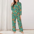 thumbnail image 2 of Balery Fall Forest Squirrel Pattern Pajama Sets for Women Long Sleeve 2 Piece Sleepwear Loungewear Sets Soft PJ's with Pockets Long Sleeve Comfy Pj Sets-Medium, 2 of 7