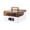 White coffee color, variant on Plastic 5 Compartment Stamp Organiser Password Lock Official Seal Storage Box