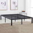 thumbnail image 1 of VECELO 14.2" Full Size Metal Platform Bed Frame, Heavy Duty Steel Slat/Mattress Foundation, No Box Spring Needed, Black, 1 of 7