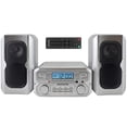 thumbnail image 1 of Magnavox MM435M2-SL Sistema compacto de estantería para CD de 3 piezas con radio estéreo FM digital, tecnología inalámbrica Bluetooth y control remoto en plateado | Pantalla LCD | Compatible con puert, 1 of 5