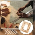 thumbnail image 6 of Leather Cutting Template Metal Carbon Steel Card Bag Holder Shapes Cutter Punching Embossing Template Stamping Die Tool with Smooth Wooden Base, 6 of 7