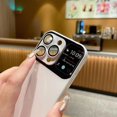 thumbnail image 2 of Compatible with iPhone 12 Pro Max Slim Case,Luxury Bling Transparent Hard PC Anti-Scratch Shockproof Case with Window Glass Lens Camera Protectorfor iPhone 12 Pro Max Women Girl Men-White, 2 of 9