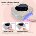 thumbnail image 4 of Rechargeable UV LED Nail Lamp 72W Cordless UV Light for Nails With Rhinestone Heart Shaped Manicure Pedicure Machine Nail Tools, 4 of 5