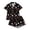 AB107 Black, variant on Bainana Halloween Sleep Outfit Set For Girls Kids Graphic Print Short Sleeve Collar Tops And Shorts Bedtime Wear Set Cute Lightweight Girls Theme Party Clothes Size 3-4 Years Black