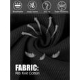 thumbnail image 6 of URBAN BUCK Short Sleeve Mock Turtle Neck Shirt Men Slim Fit Mock Neck Sweatshirt - Casual Ribbed Turtlenecks Sweater Monak Black Men T Shirt-XXL, 6 of 7