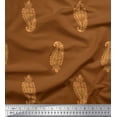 thumbnail image 1 of Soimoi Brown Satin Silk Fabric Yellow Paisley Decor Fabric Printed Yard 42 Inch Wide, 1 of 3