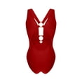 thumbnail image 6 of Aboser Womens Cutout One Piece Swimsuit with Ring Linked Push Up Backless Monokini Bathing Suit Tummy Control Swimwear for Beach Vacation, 6 of 8