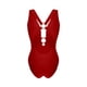 thumbnail image 4 of Trajes de Baño de Corte Alto para las Mujeres Correa sin Espalda Color Sólido con Cojín de Pecho Verano Inalámbrico, 4 of 7