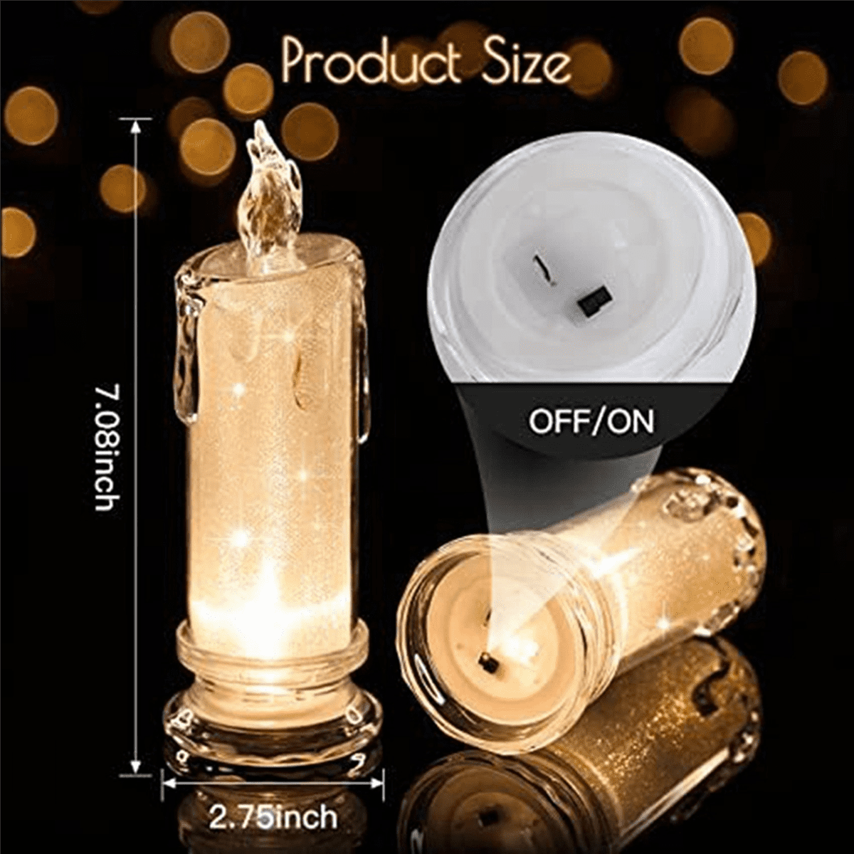 16PCS LED Flameless Candles ,LED Clearance Pillar Candles, Battery Included,Decoracion for Halloween Christmas,16 x LED flameless Candles 16 x battery,White