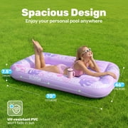 Inflatable Tanning Pool Lounger Float, 70 x 46 Large Suntan Sun Tan Tub for Adults, Tanning Chair, Bed Blow up, Raft Lounge Floatie Blue Checker