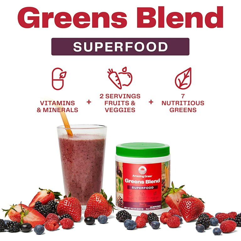 Amazing Grass, Greens Blend Superfood, Chocolate, 8.5 oz, 30 Servings 