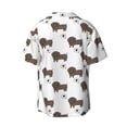 thumbnail image 4 of Goofa Dachshund Dog Printed Men's Casual Short-sleeved Shirt,Lightweight Breathable Button-down,Summer Casual men's top,Versatile Fashion shirt-4X-Large, 4 of 7