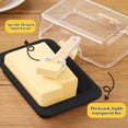 thumbnail image 4 of Kadlawus Butter Storage Box for Kitchen, Plastic Cheese Cutter Container, Divided Food Organizer for Refrigerator, Lid Box for Cheese, Butter, Vegetables, 4 of 6