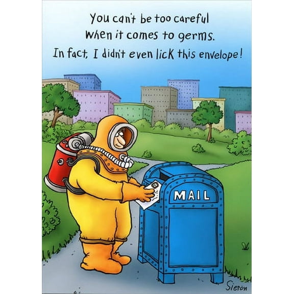 Oatmeal Studios Body Suit At Mailbox Funny Get Well Card