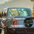 thumbnail image 2 of SEANATIVE Rear Window Decals for Trucks Full Back Window Decals Stain-resistant Pickup Graphic Perforated One-Way Vision Film Sticker Car Decoration, Marble Green Gold, 2 of 7