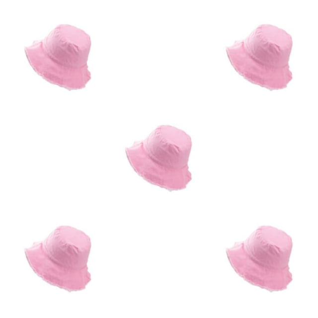 Decodeary Easy To Wear Hat Stylish Sun Protection For Any Occasion Stylish Protection Bucket Hat Caps Casual Comfort pink 5Set