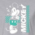 thumbnail image 3 of Disney - Mickey & Friends - Mickey Mouse - Checkered Retro Design - Juniors Cropped Cotton Blend T-Shirt, 3 of 5
