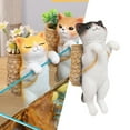 thumbnail image 6 of perfeclan Hanging Cat Statue Animals Planter Hanger Cute Lightweight Compact Wear Resistant Resin Figurine Aquarium Tank Ornament for Fence Black Cat, 6 of 9