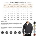thumbnail image 3 of Mohiass Men's Quarter Zip Fleece Cotton Pullover Sweatshirts Mock Neck Casual Long Sleeve Fall Winter Warm Sweatshirt Khaki 2XL, 3 of 5