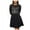black, variant on Bee Darlin Womens Bow Back Fit & Flare Dress, Black, Juniors, 3/4