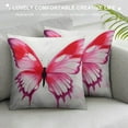 thumbnail image 3 of JEUXUS  Decorative Throw Pillow Cover,  Butterfly Double-Sided Decorative Pillowcases for Living Room Couch Bed, Trendy Pink Gifts for Women Men Home Decor, 3 of 5