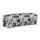 thumbnail image 1 of Fotbe Black White Halloween Estuche para Lápices de Cuero con Estampado, Estuche con Cremallera Resistente, Organizador Compacto y Elegante para Papelería, 1 of 7
