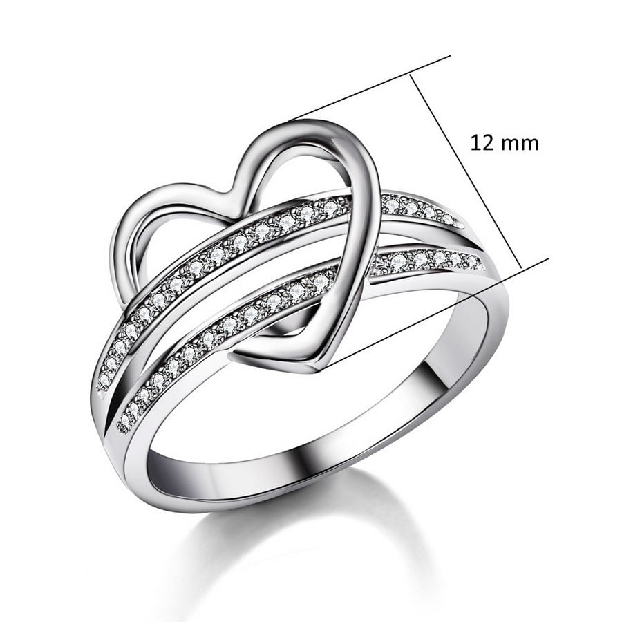 HBOS Fashion Jewelry Natural Crystal Ring High-end Couple Zircon Ring