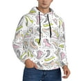 thumbnail image 2 of Lsque Pink skates Pattern Casual Men's Hoodie,Hooded Sweatshirt with Kangaroo Pocket,Pullover Hoodie-4X-Large, 2 of 7