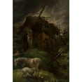 thumbnail image 2 of Cyprian Kamil Norwid 18x24 Black Ornate Framed Double Matted Museum Art Print Titled: Ruined Shrine (1870), 2 of 5