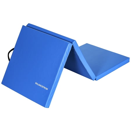 Balancefrom 2 Thick Tri Fold Folding Exercise Mat With Carrying