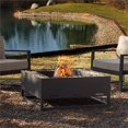 thumbnail image 2 of Afuera Living Contemporary Steel Metal Wood Burning Fire Pit in Black, 2 of 9