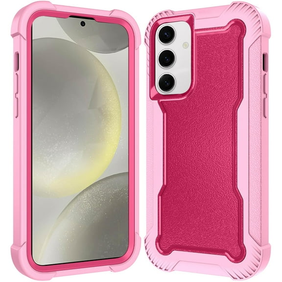 For Samsung s25/s24 Sturdy Think 3in1 Tough Hybrid - Hot Pink