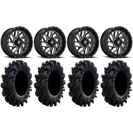 Fuel Triton Black 18 Wheels 36 Intimidator Tires Kawasaki Teryx Mule